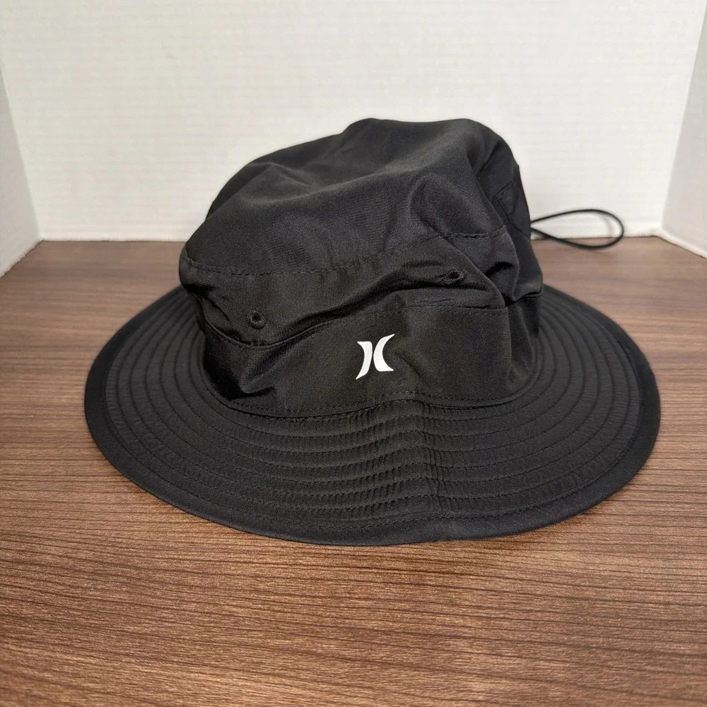 Hurley Back Country Boonie Hat Black One Size Adult Bucket Flat Brim Brand NEW